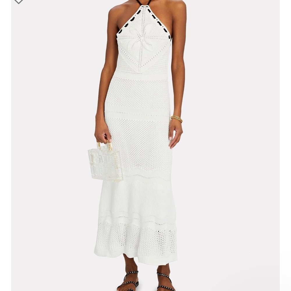 Alexis Ibada Crochet Halter Maxi Dress size XS
